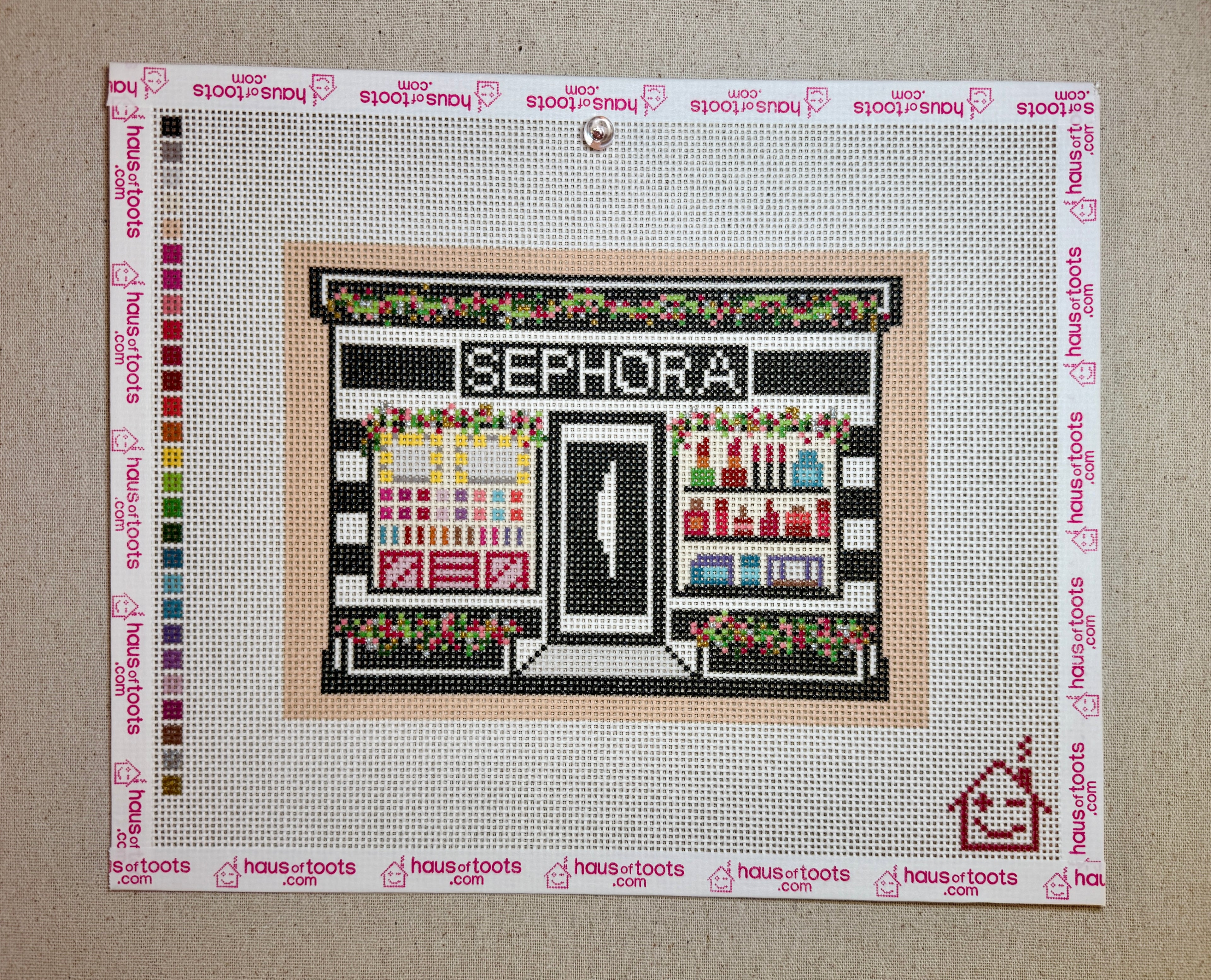 Sephora Holiday Storefront Needlepoint Canvas
