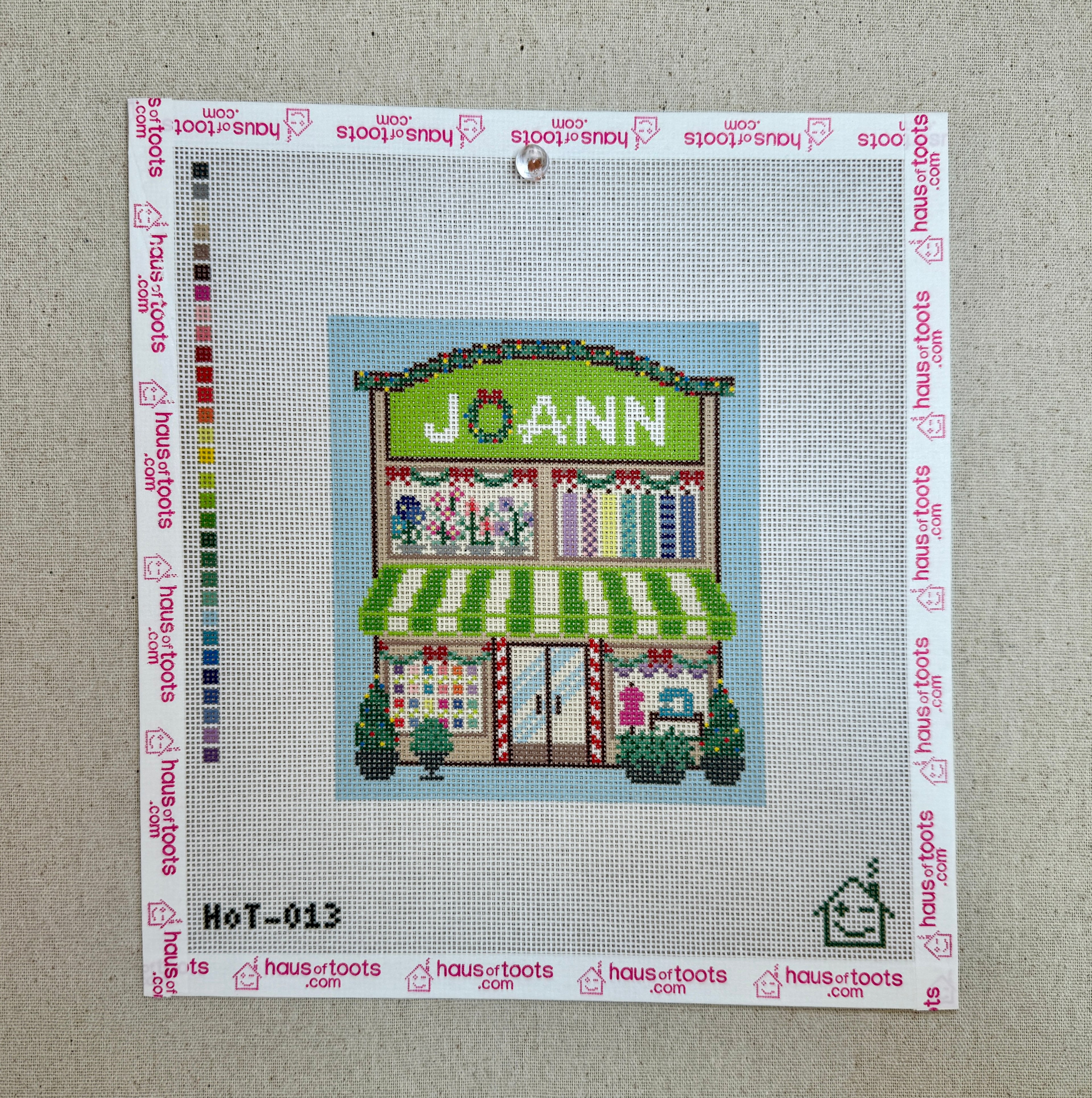 Joann Holiday Storefront Needlepoint Canvas