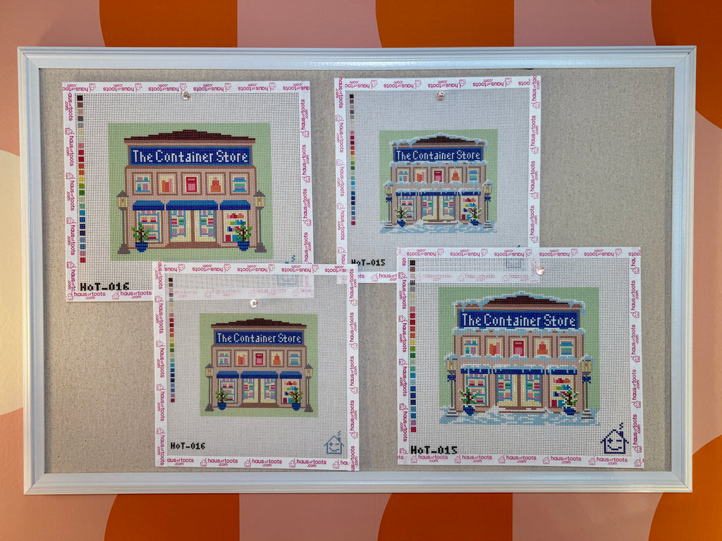 Container Store Holiday Storefront Needlepoint Canvas