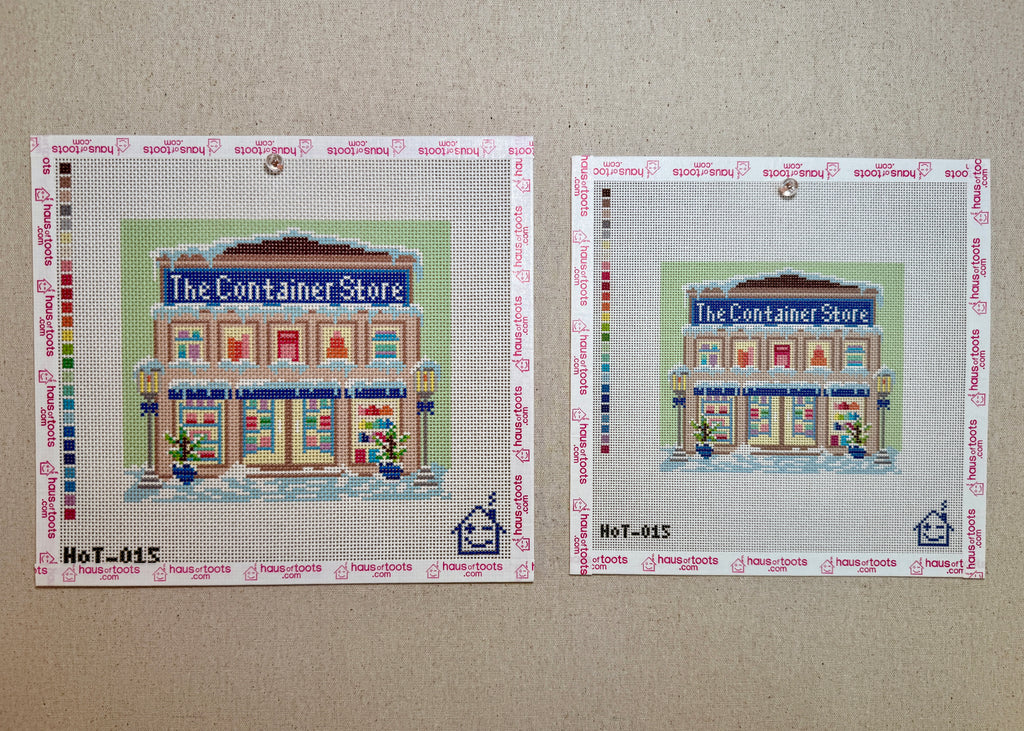 Container Store Holiday Storefront Needlepoint Canvas