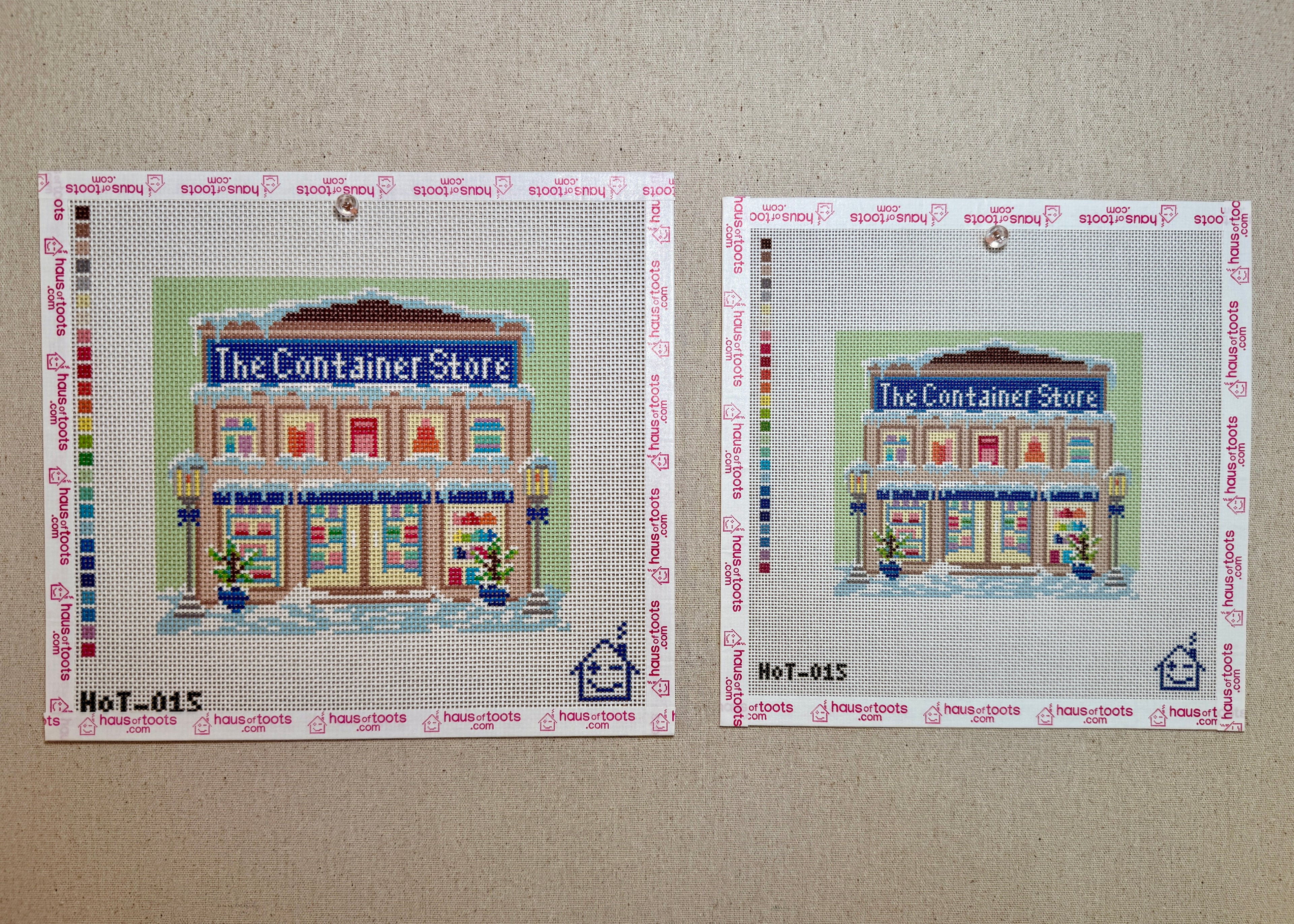 Container Store Holiday Storefront Needlepoint Canvas