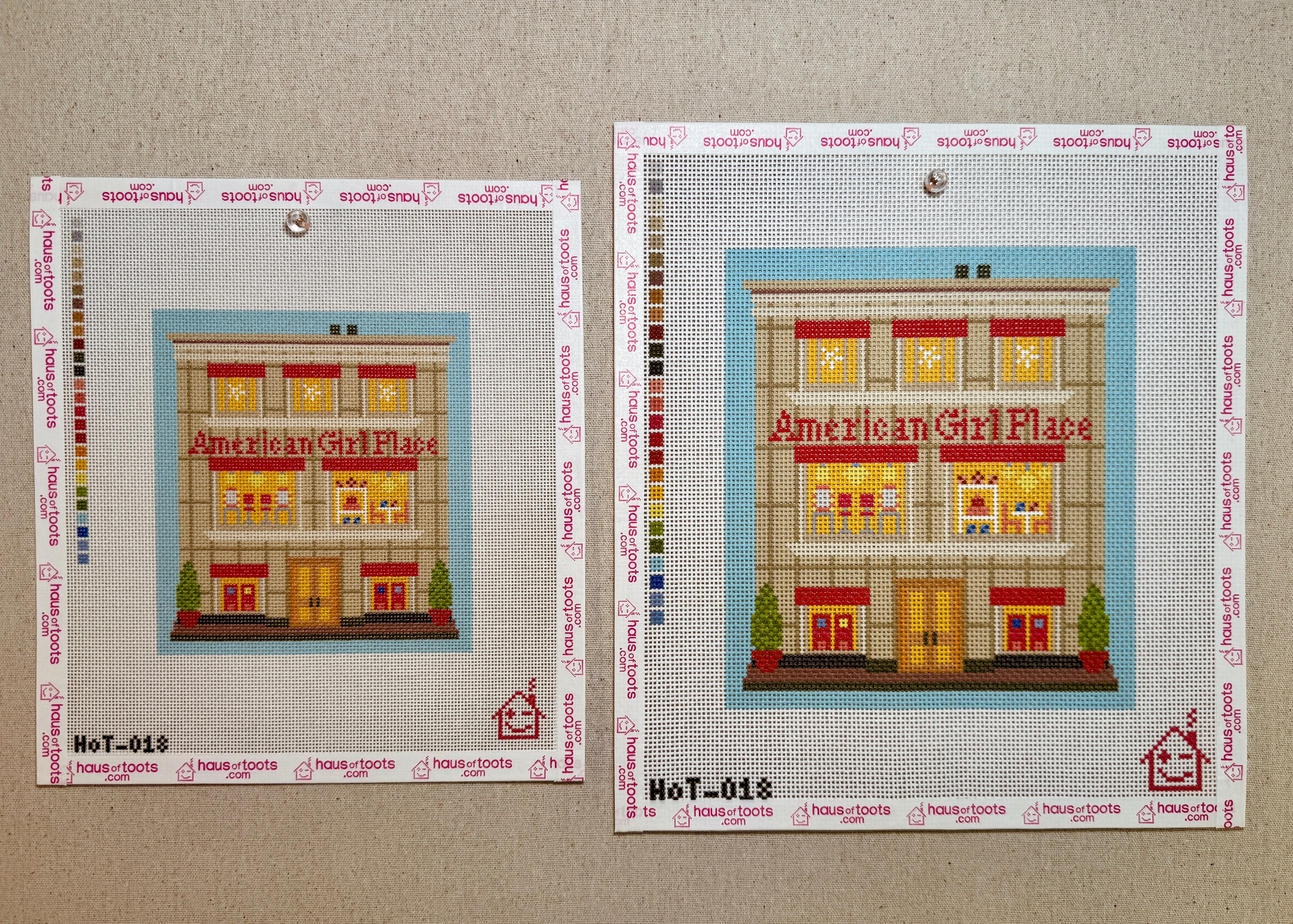 American Girl Place Storefront Needlepoint Canvas (non-holiday version)