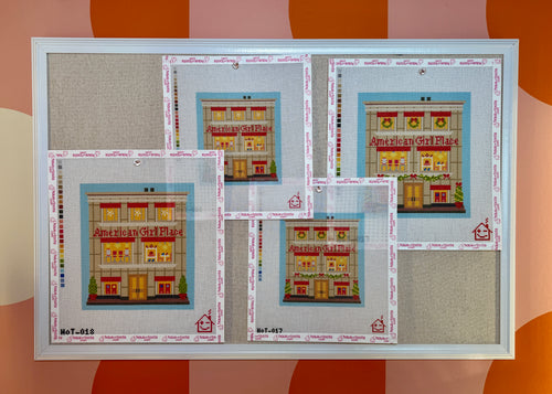 American Girl Place Holiday Storefront Needlepoint Canvas